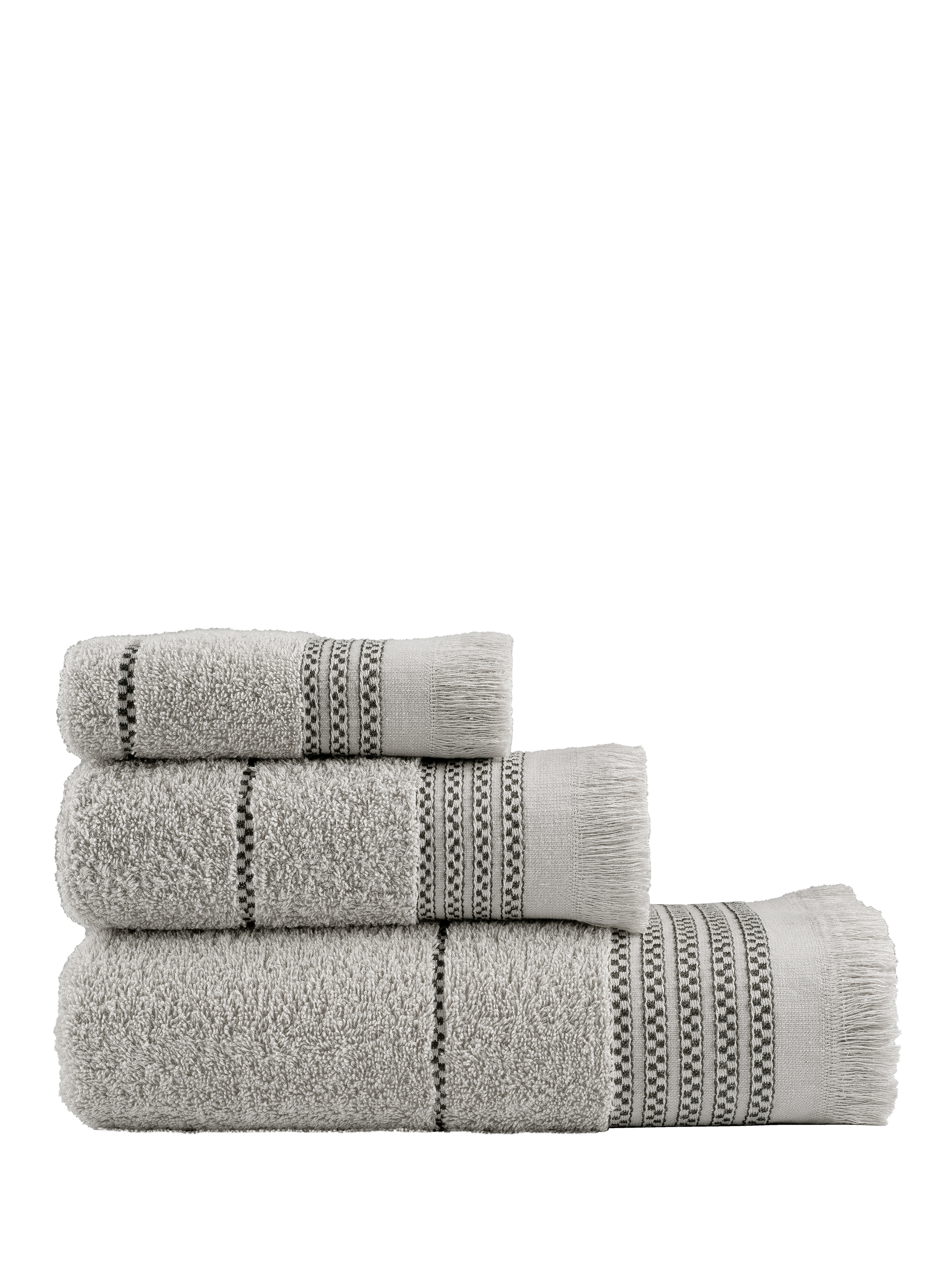 Πετσέτες Σετ 3 Τεμ. Nima Home Plush Gray